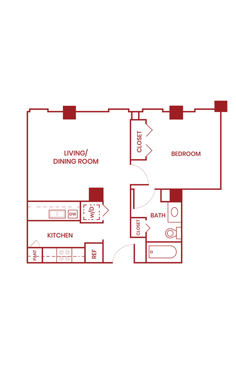 a floor plan of a bedroom apartment